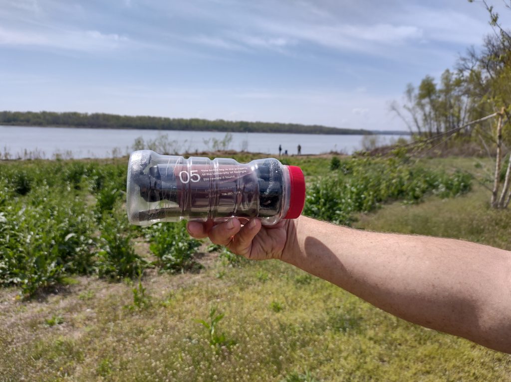 plastic bottle found by local fisherman in Louisiana, from Jenna Jambeck